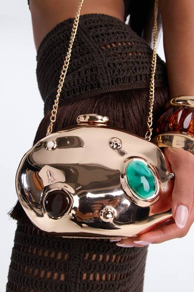 Gems Of The Pacific Clutch - Gold Multi Color