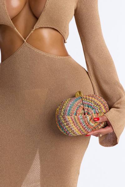 Sunset Spectrum Straw Clutch - Multi Color