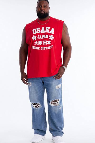Osaka Japan Muscle Tee - Red