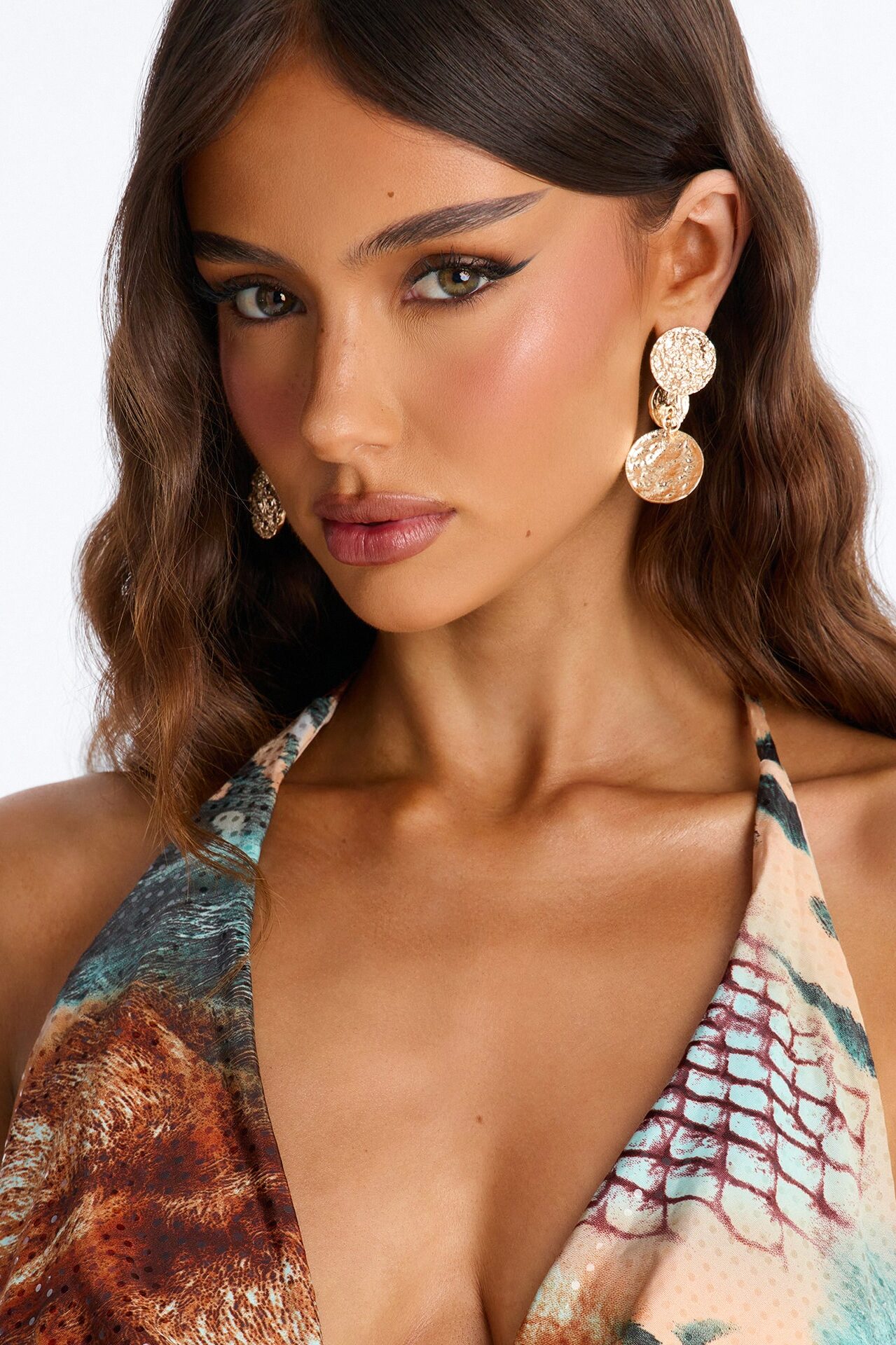 Drop Them Textured Drop Earrings - Gold