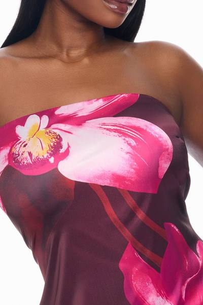 Ravenna Strapless Satin Maxi Dress - Pink/combo