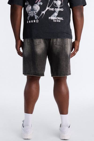 Venice Vintage Relaxed Denim Shorts - Black Wash