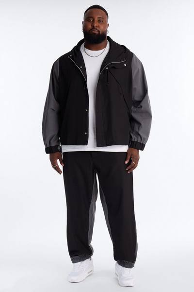 Oversized Montalvo Mixed Worlds Shirt Jacket - Black