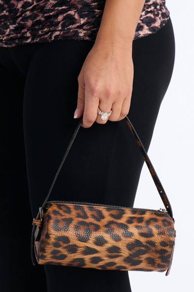 Everyday Essential Faux Leather Shoulder Handbag - Leopard
