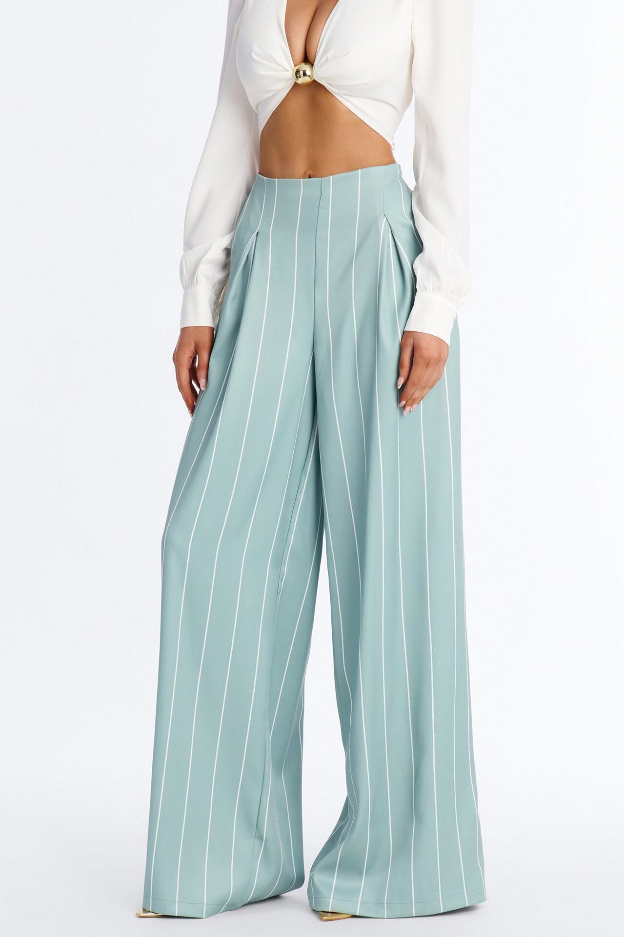 High Standards Pinstripe Trouser Pant 34″ - Sage