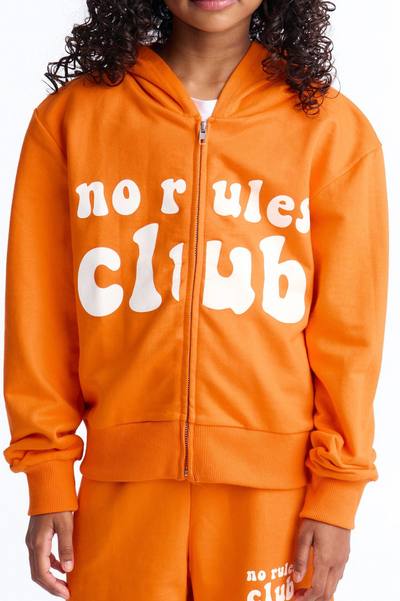 Mini No Rules Club French Terry Short Set - Orange