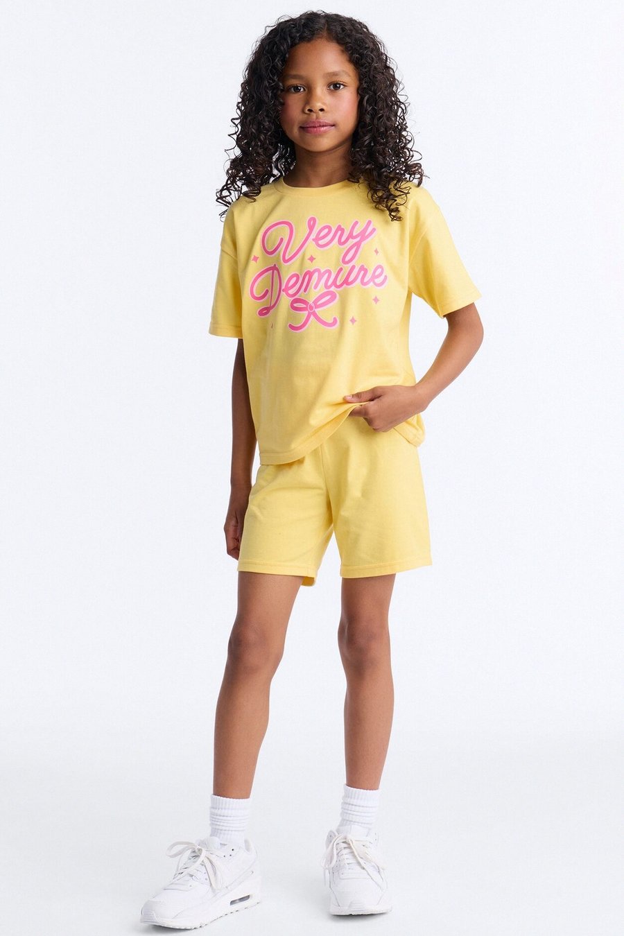 Mini Very Demure Short Set - Yellow
