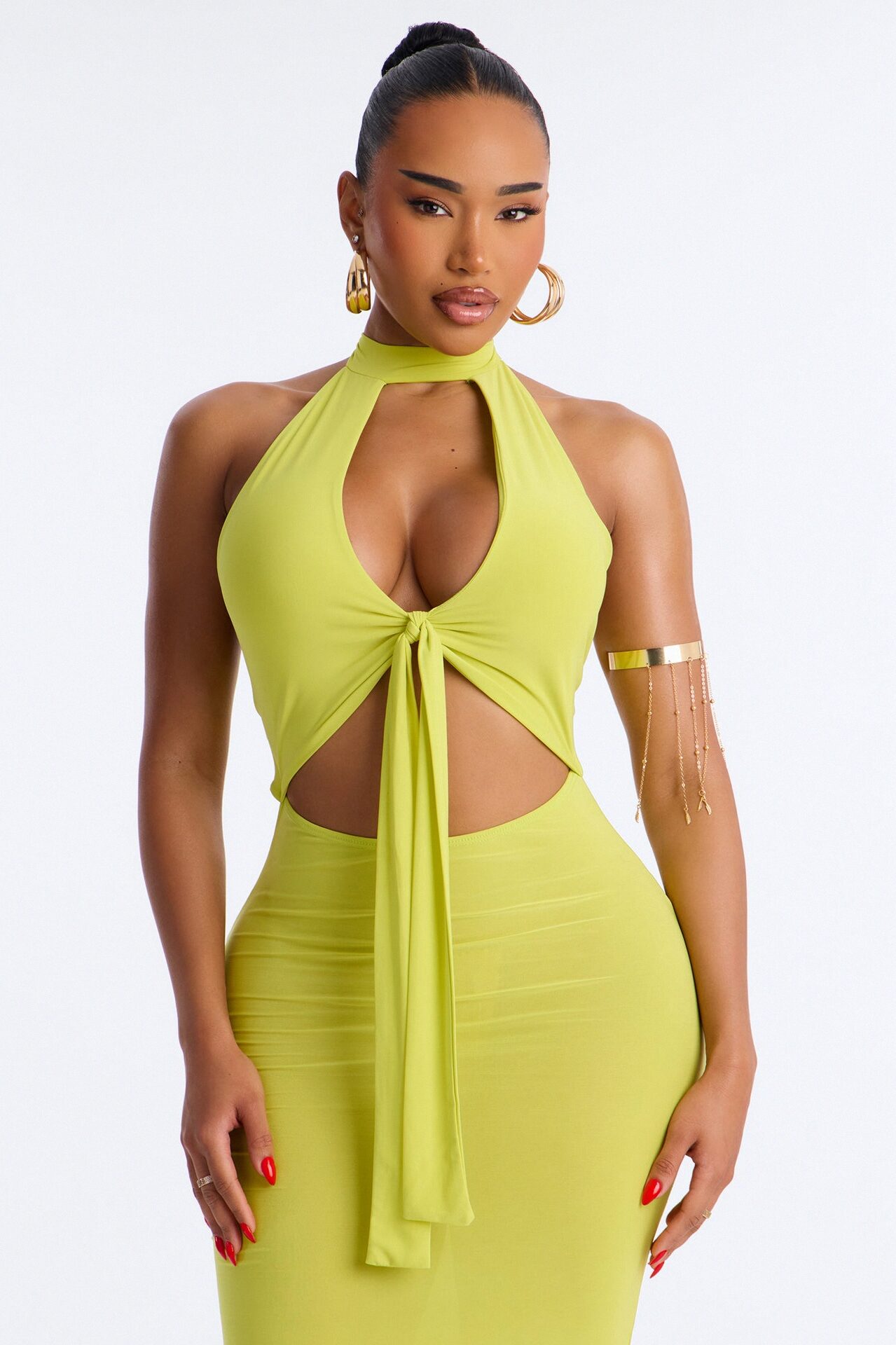Sylvie Ruched Maxi Dress - Yellow