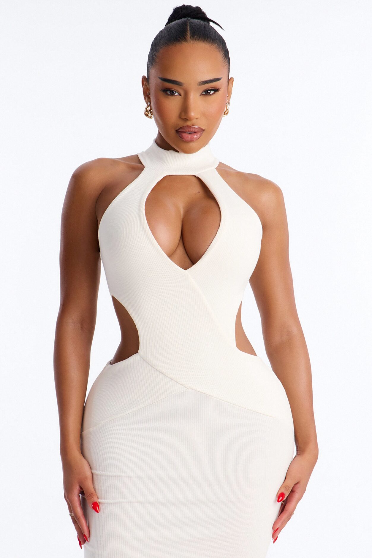 Scarlett Snatched Maxi Dress - Off White