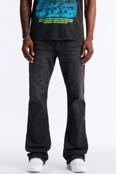 Essential Stacked Skinny Flare Stretch Jean - Black Wash