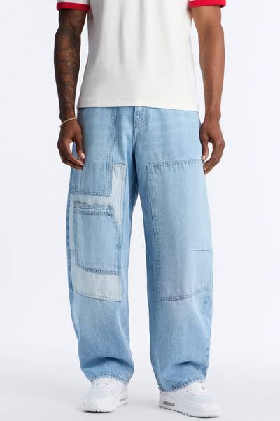 Barrel Downtown Patch Jean - Light Blue Wash