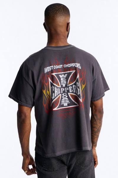 West Coast Choppers Motorcycle Club Boxy Short Sleeve Tee - Black Wash