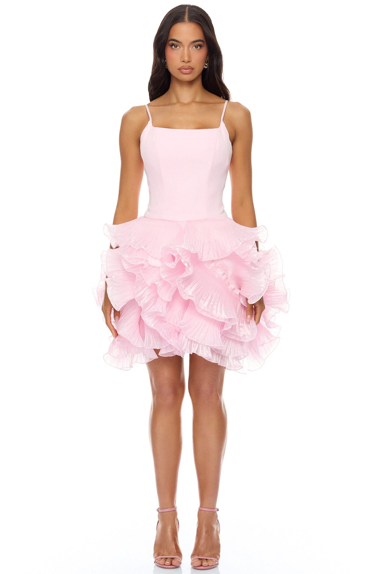 So Popular Ruffle Mini Dress - Pink