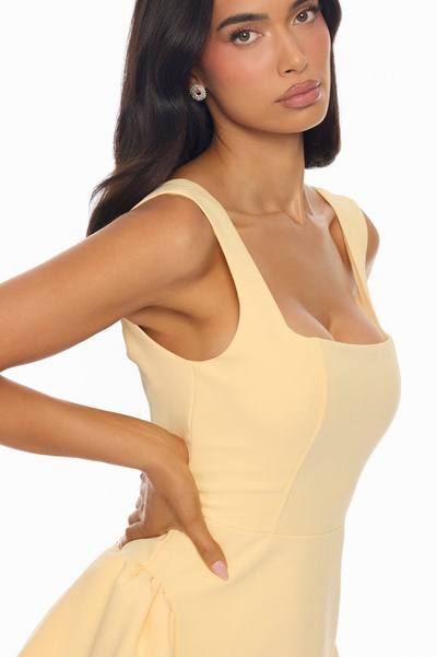 Sweetest Crush Mini Dress - Yellow