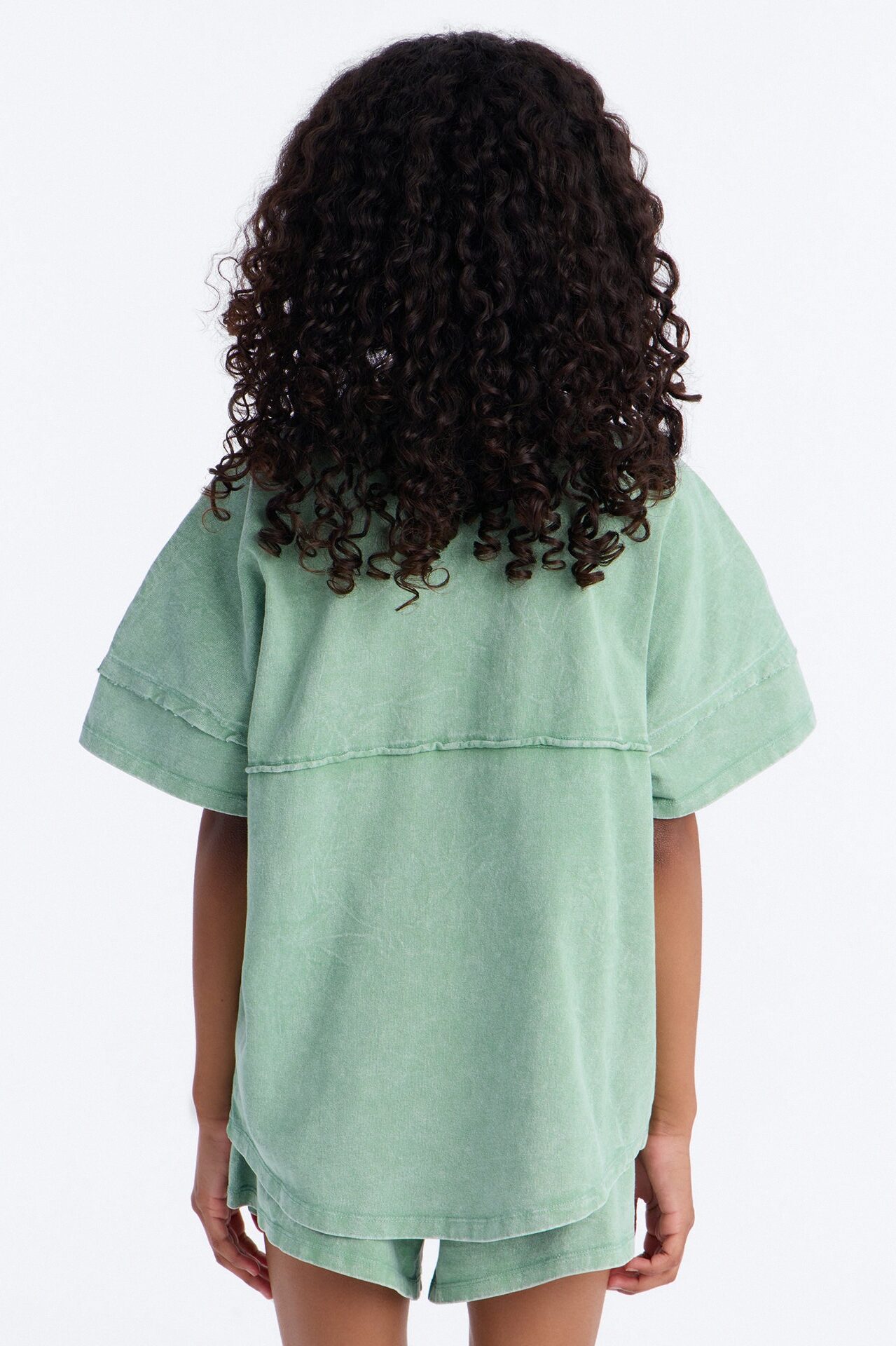 Mini Making Decisions Mineral Wash Short Set - Sage