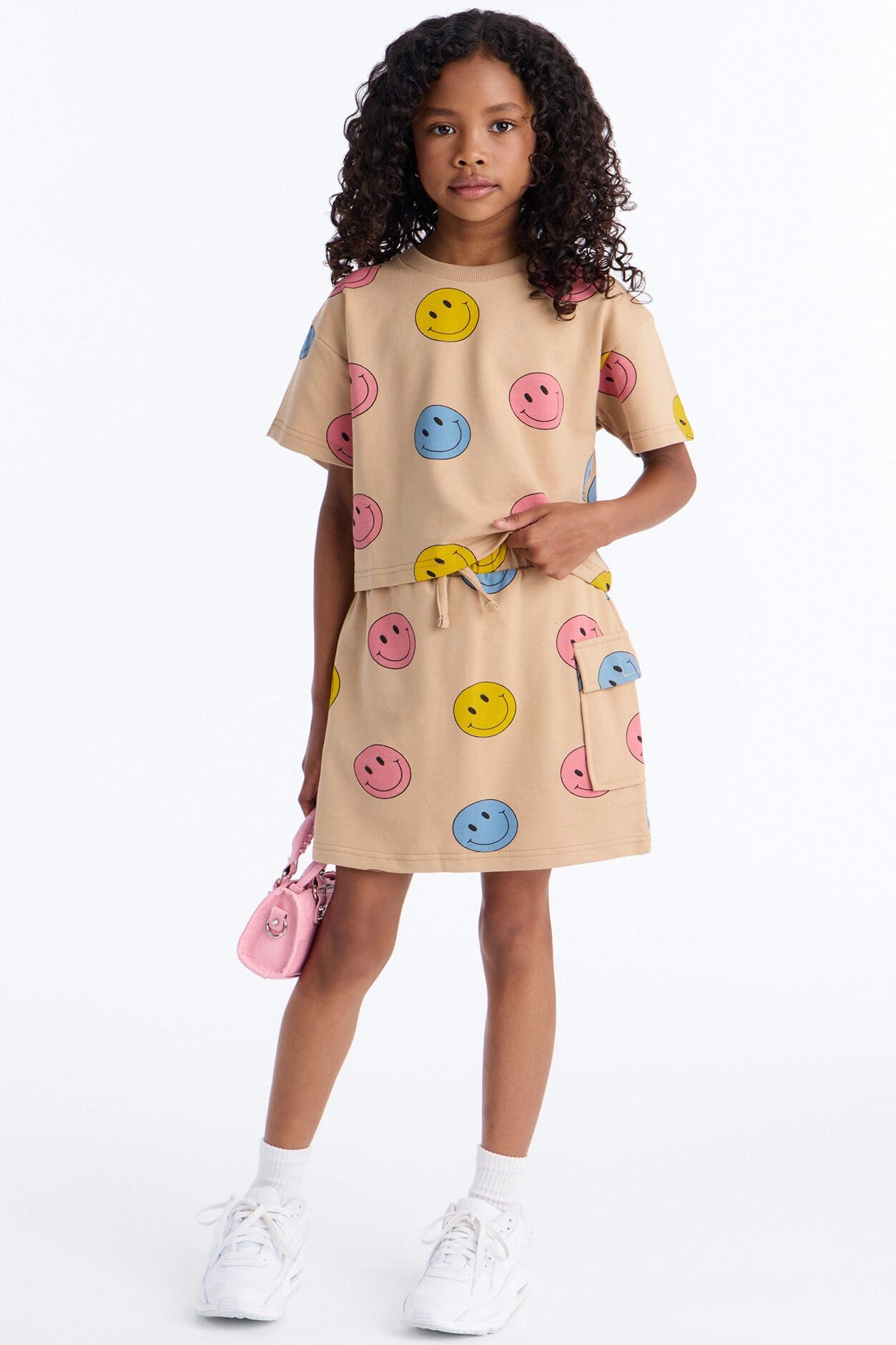 Mini Endless Smiles Skort Set - Sand