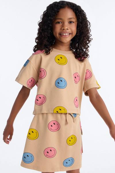 Mini Endless Smiles Skort Set - Sand