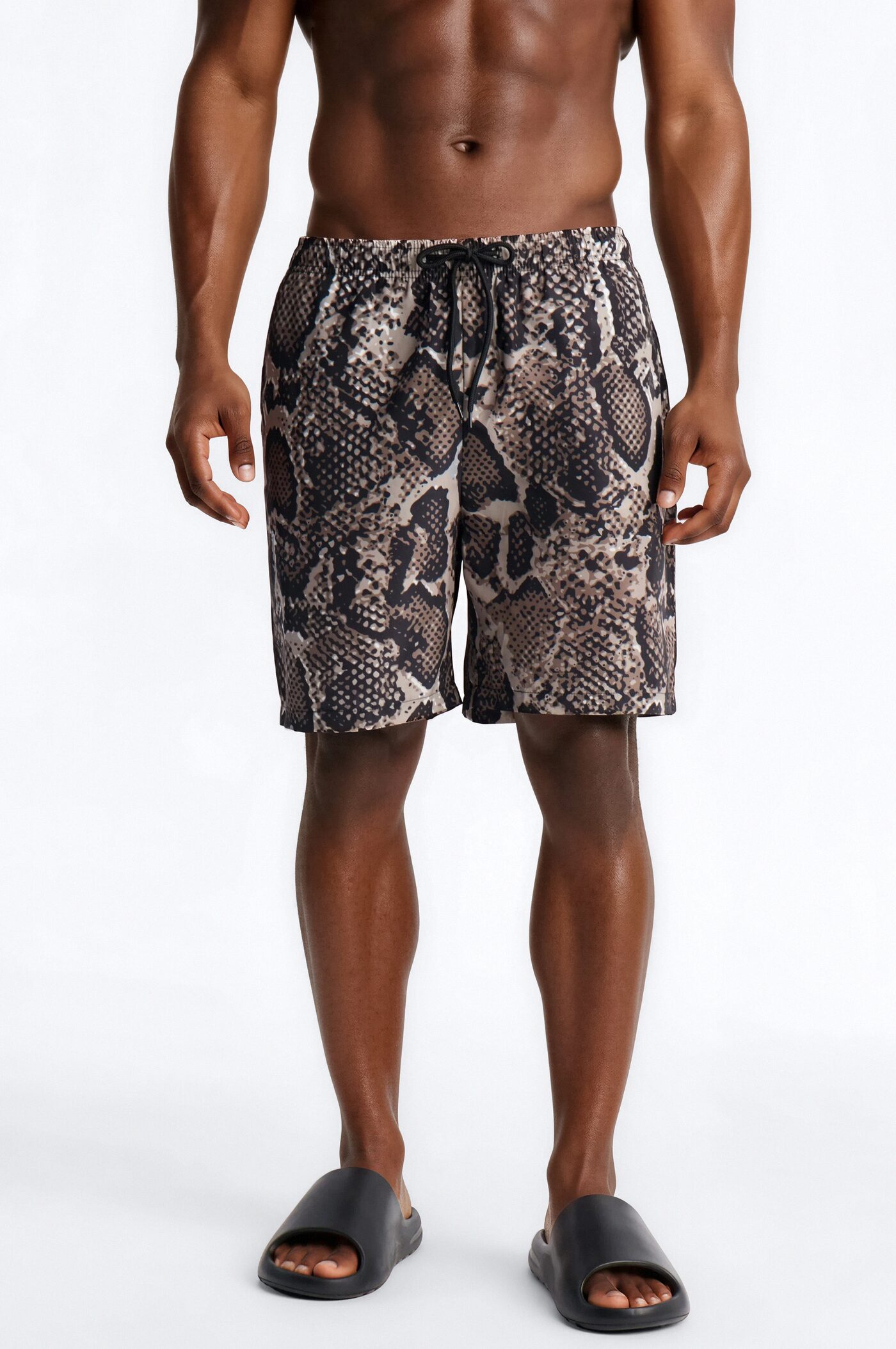Snakeskin Printed Swim Trunk 7″ - Multi Color