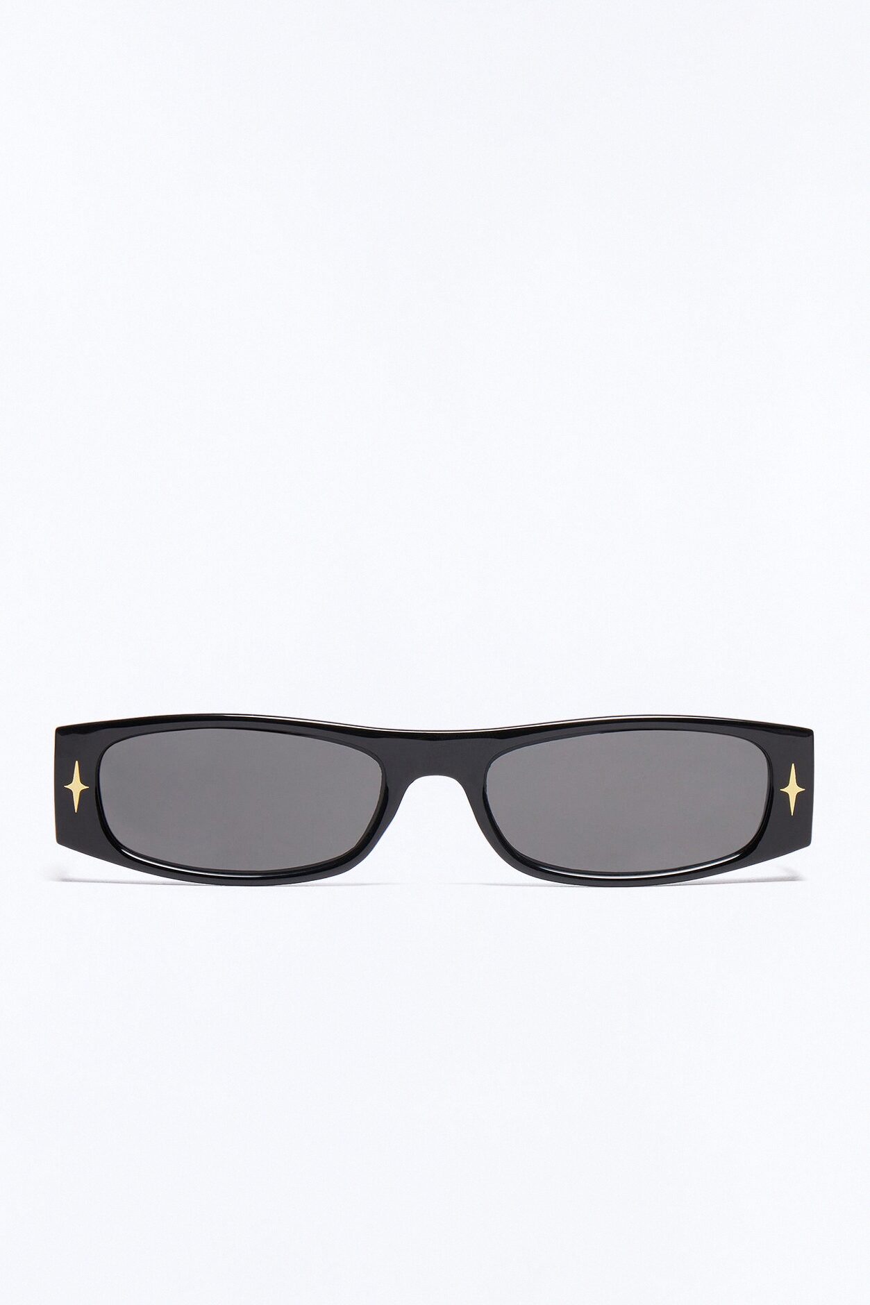 Y2K Starlight Rays Sunglasses - Black/Gold