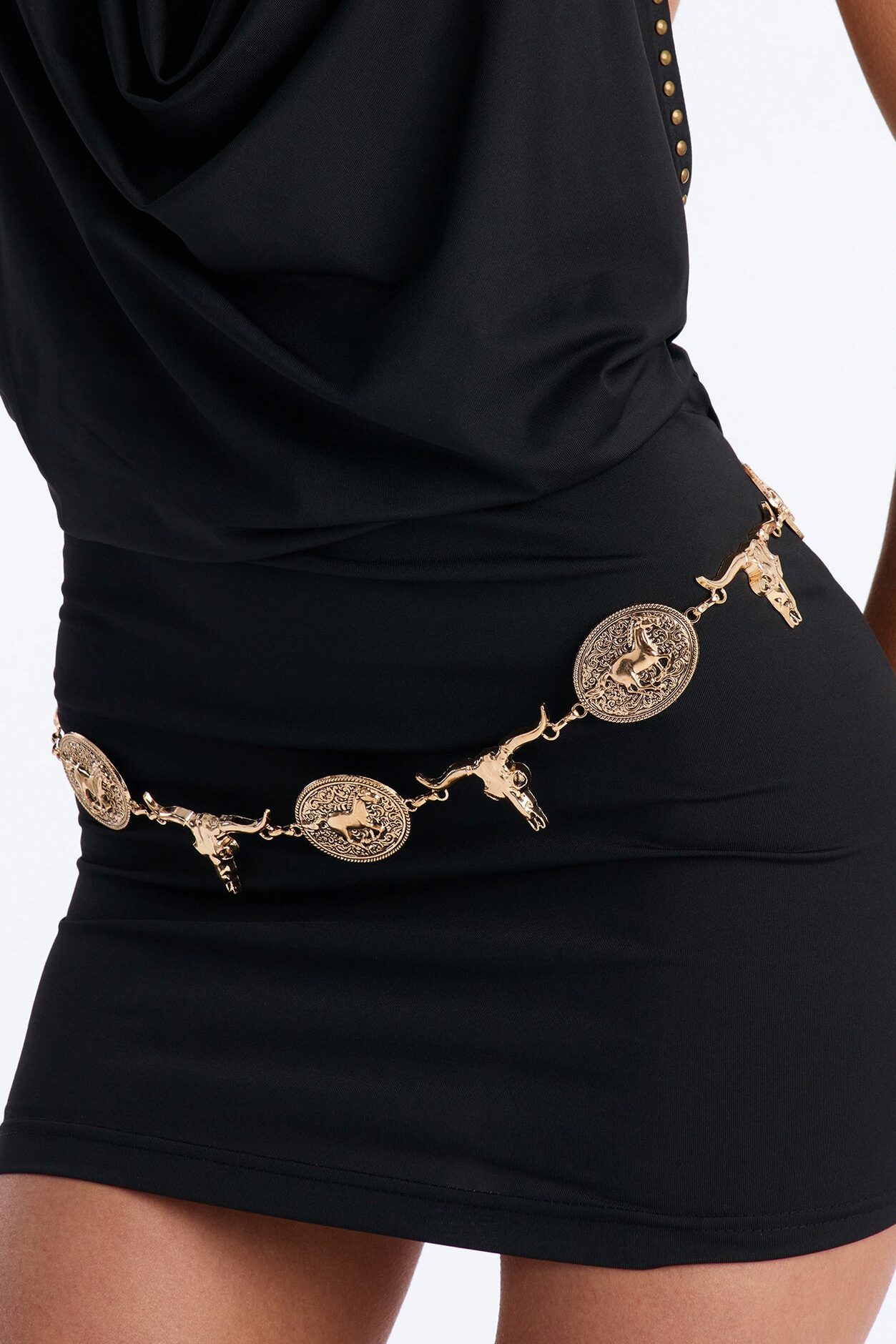 Just A Wild Night Chain Belt - Gold