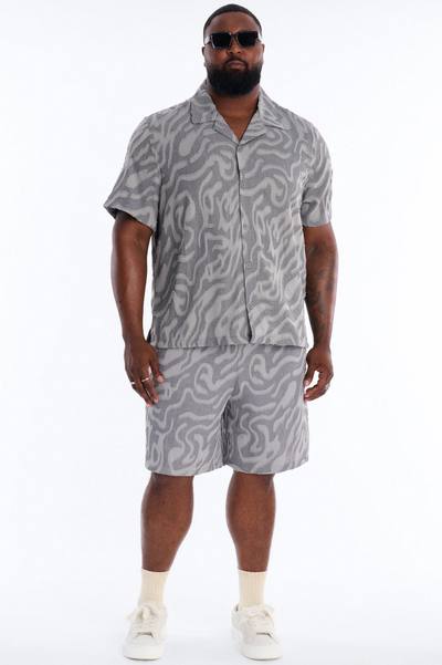 Relaxed Midnight Wave Short - Grey