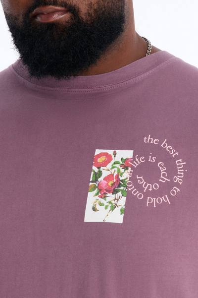 Conquer Your Fears Love Oversized Short Sleeve Tee - Purple