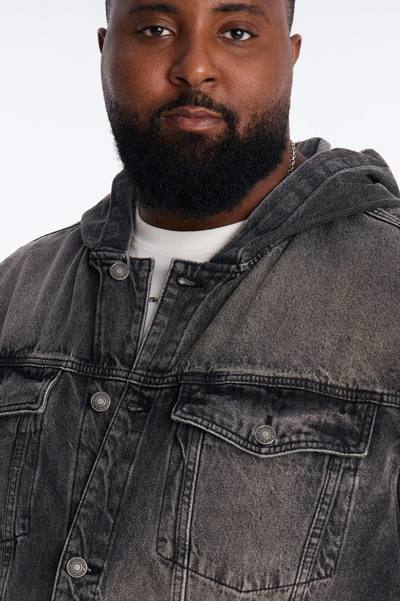 Shrunken Off Duty Denim Trucker Jacket - Black Wash