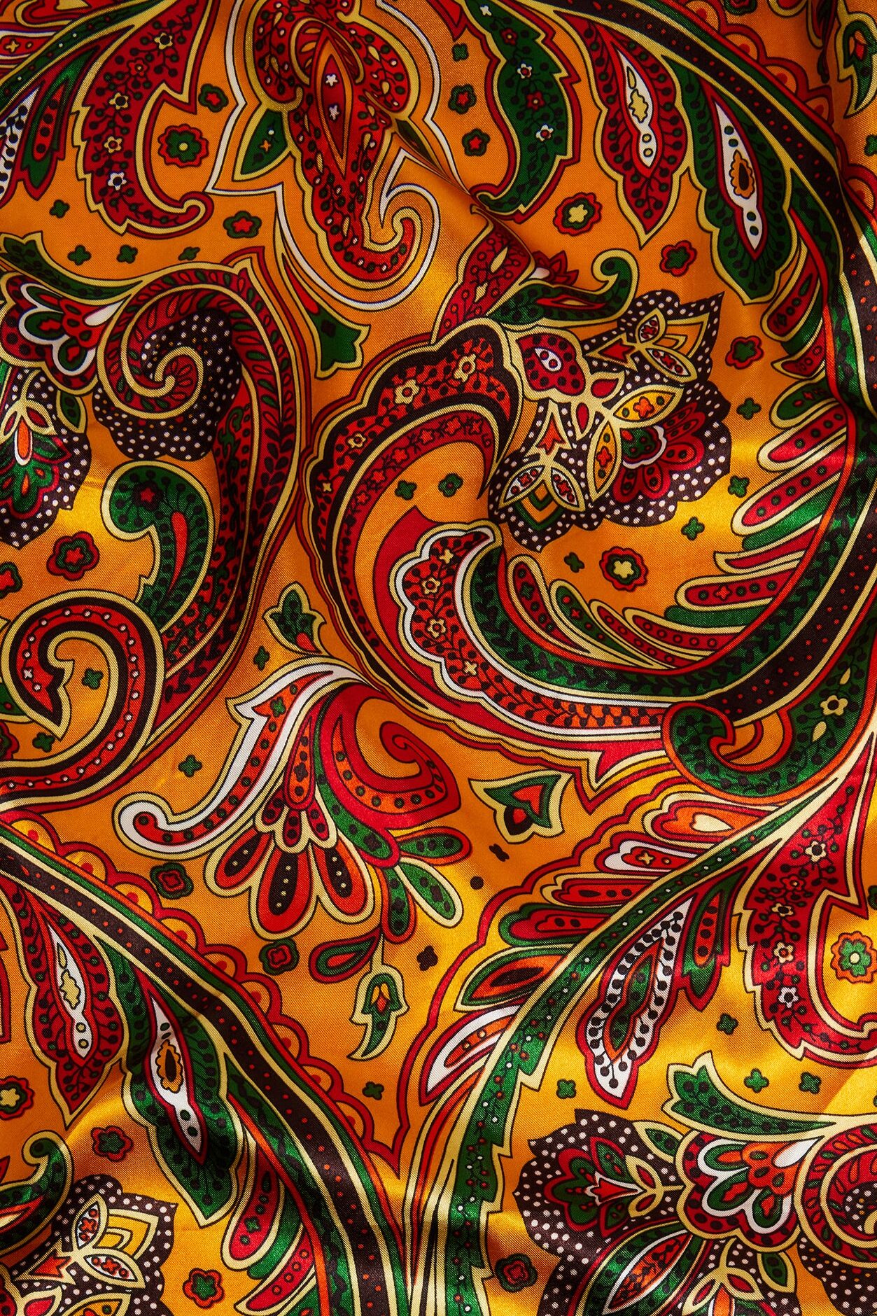 Lilly Paisley Head Scarf - Orange