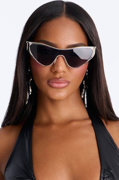 Speedy Cat Eye Sunglasses - Silver/Black