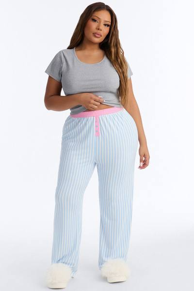 Let Me Sleep Boxer PJ Pant Set - Blue/combo