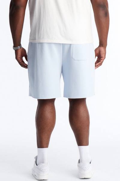 Relaxed Painted Gallery Embroidered Sweatshort - SkyBlue