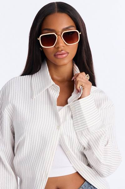 Balcony Aviator Sunglasses - Ivory