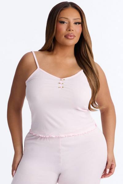 Dozing Off Ribbed PJ Pant Set - Pink