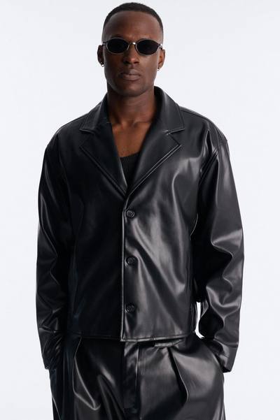 The Maverick Faux Leather Jacket - Black
