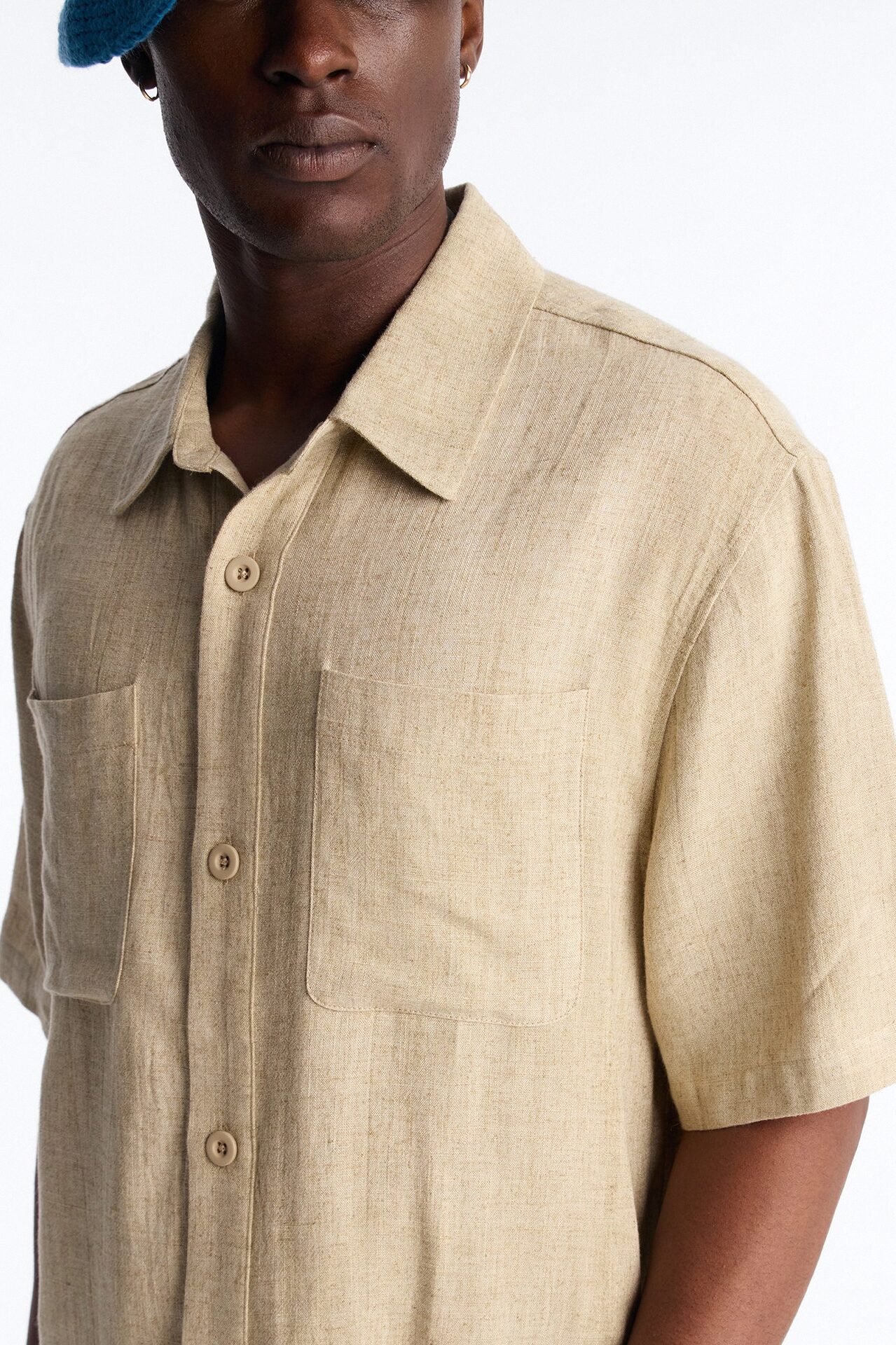 Relaxed Desert Oasis Button Up Shirt - Tan