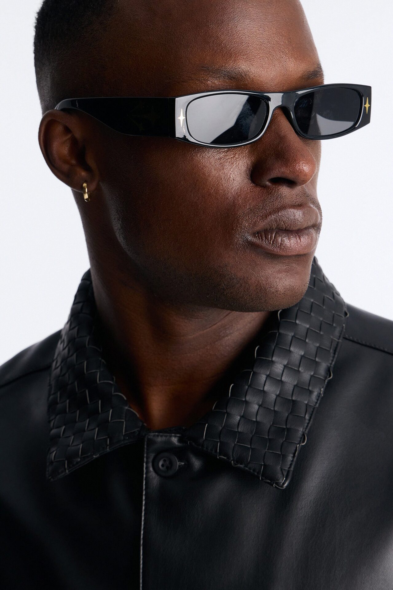 Y2K Starlight Rays Sunglasses - Black/Gold