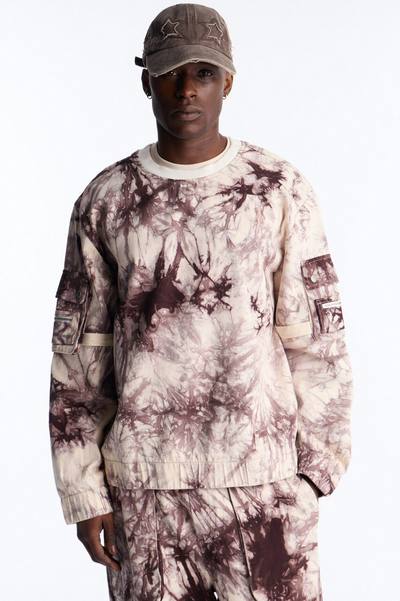 Relaxed Mind Trip Long Sleeve Crew - Brown