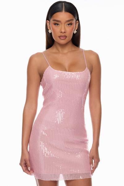 Trina Sequin Mini Dress - Pink