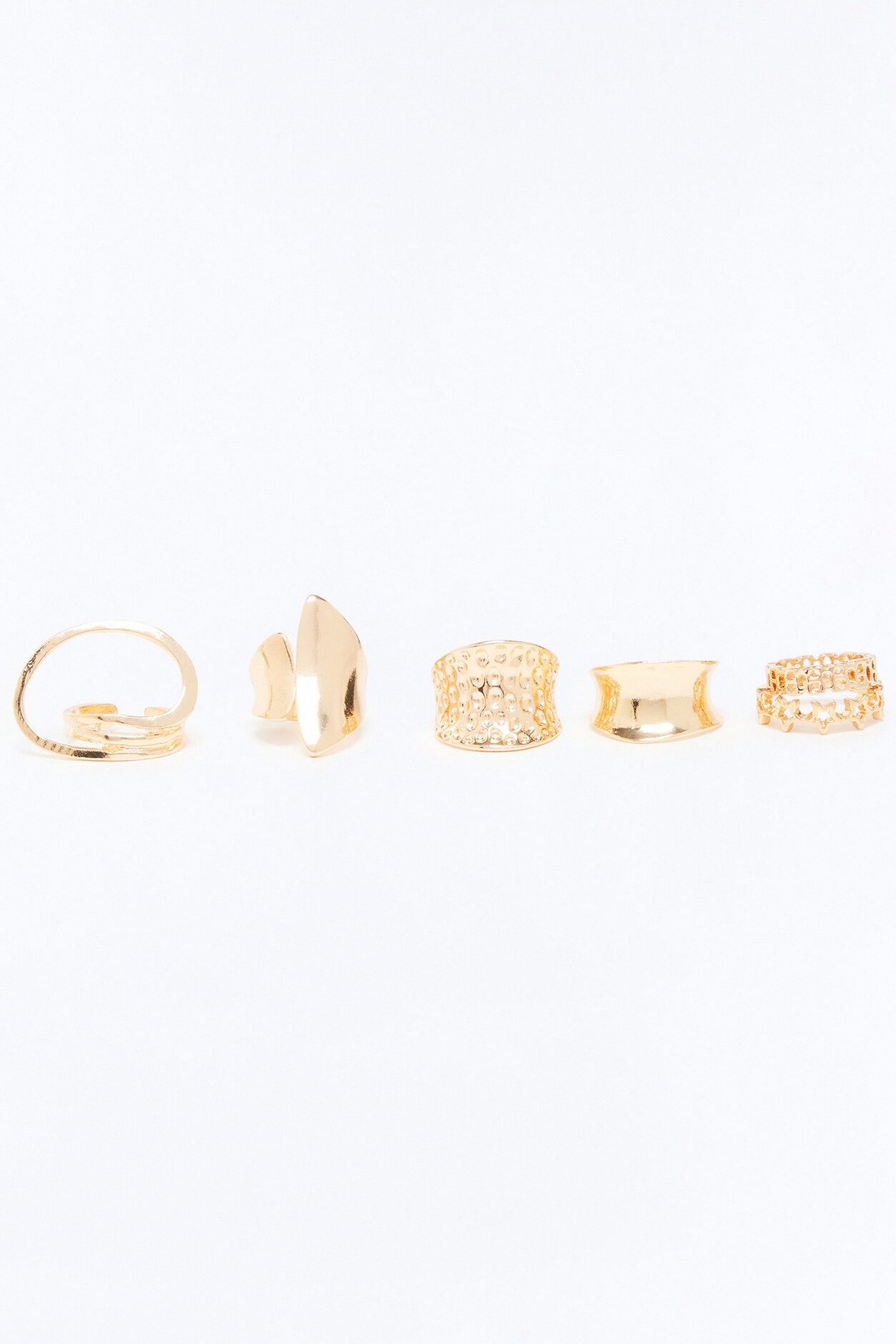 Don't Want To Say Bye 6 Piece Multi Ring Set - Gold
