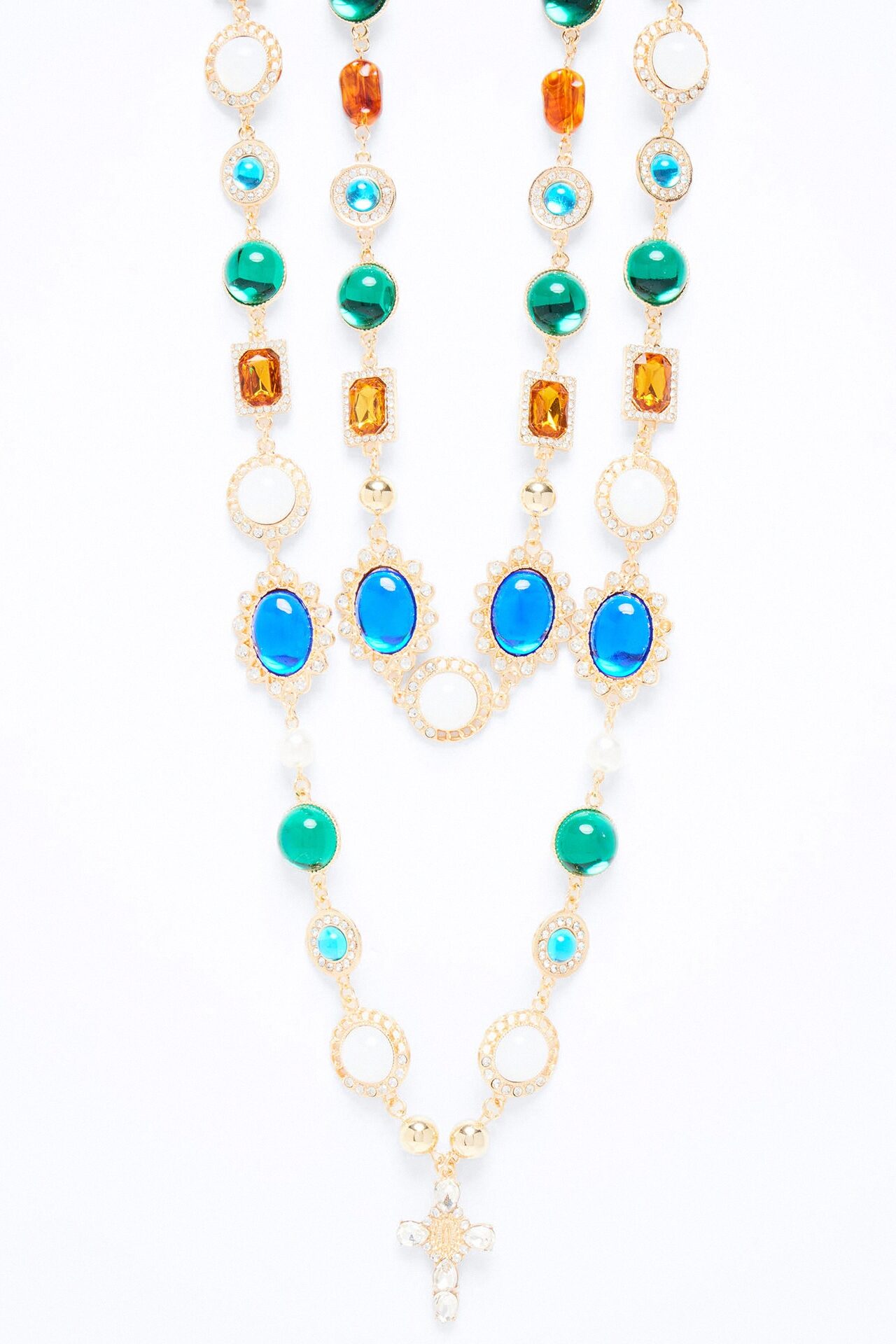 Wonders Of Beauty Layered Necklace - Gold/Multi
