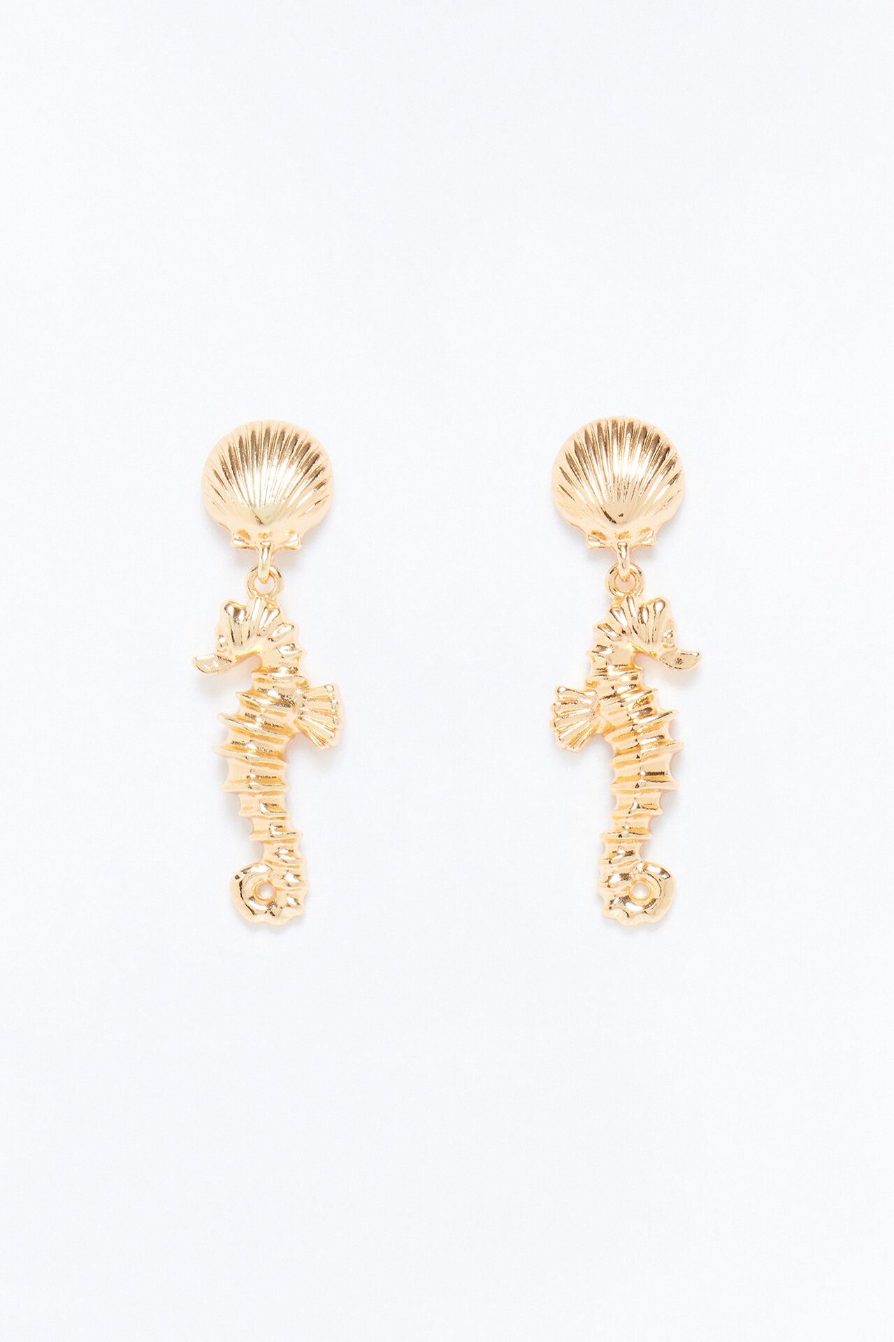 Mystical Seahorse Drop Earrings - Gold/combo