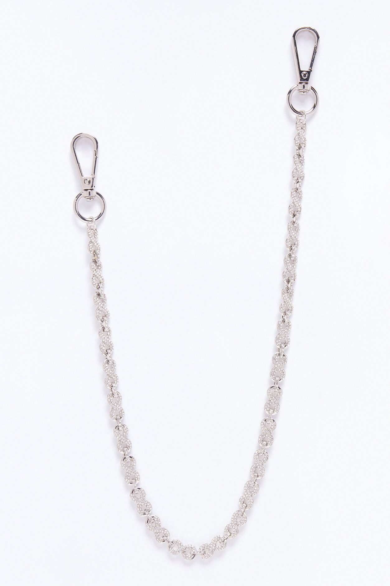Boundless Rhinestone Infinity Pant Chain - Silver