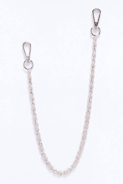 Boundless Rhinestone Infinity Pant Chain - Silver