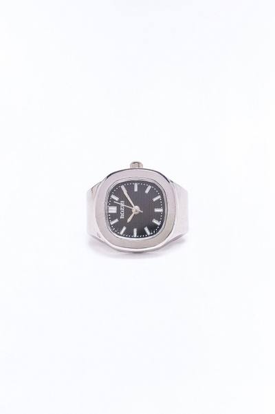 Round The Time Functional Watch Dial Ring - Silver