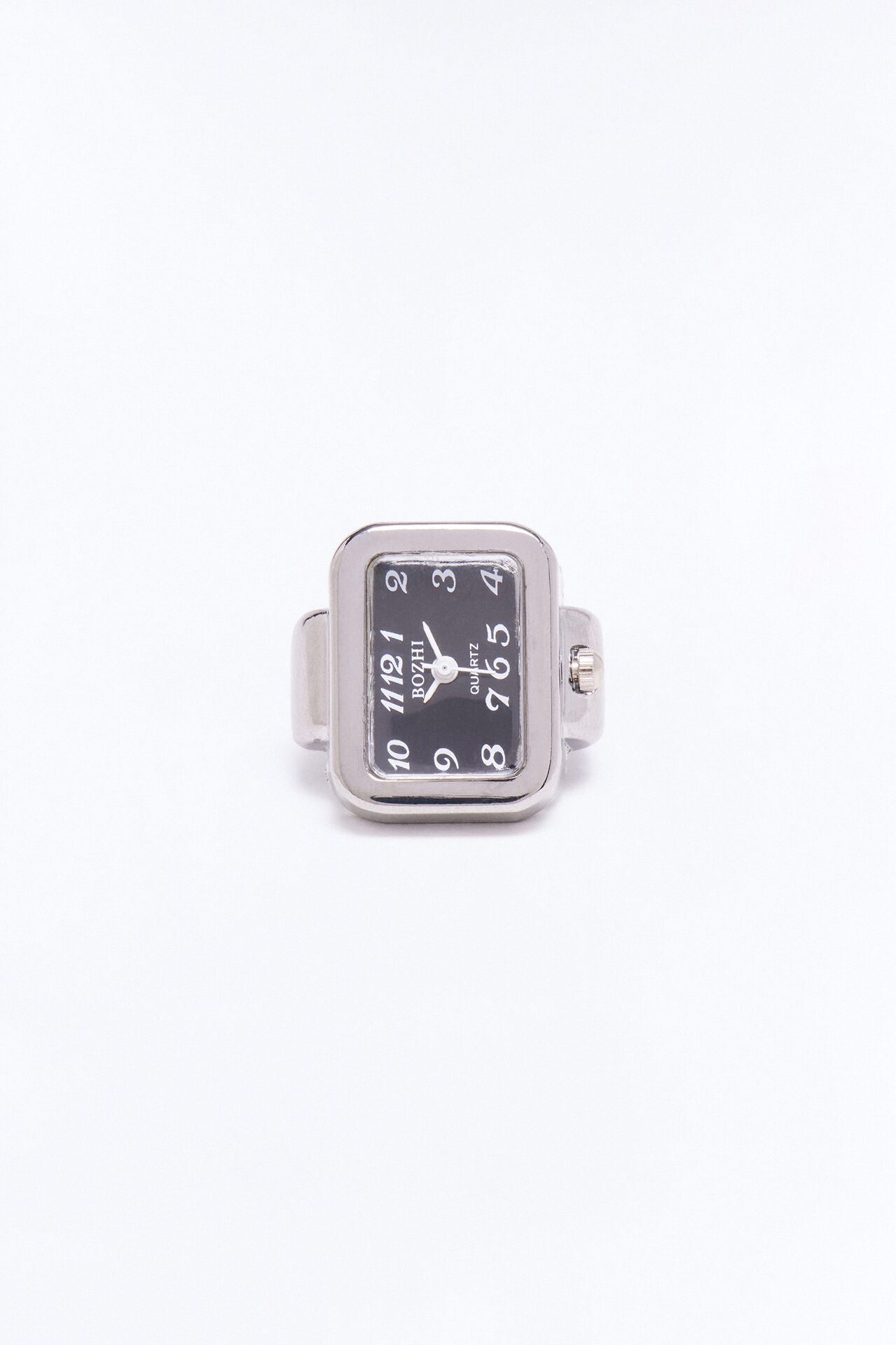 Pacing The Hour Functional Watch Dial Ring - Black