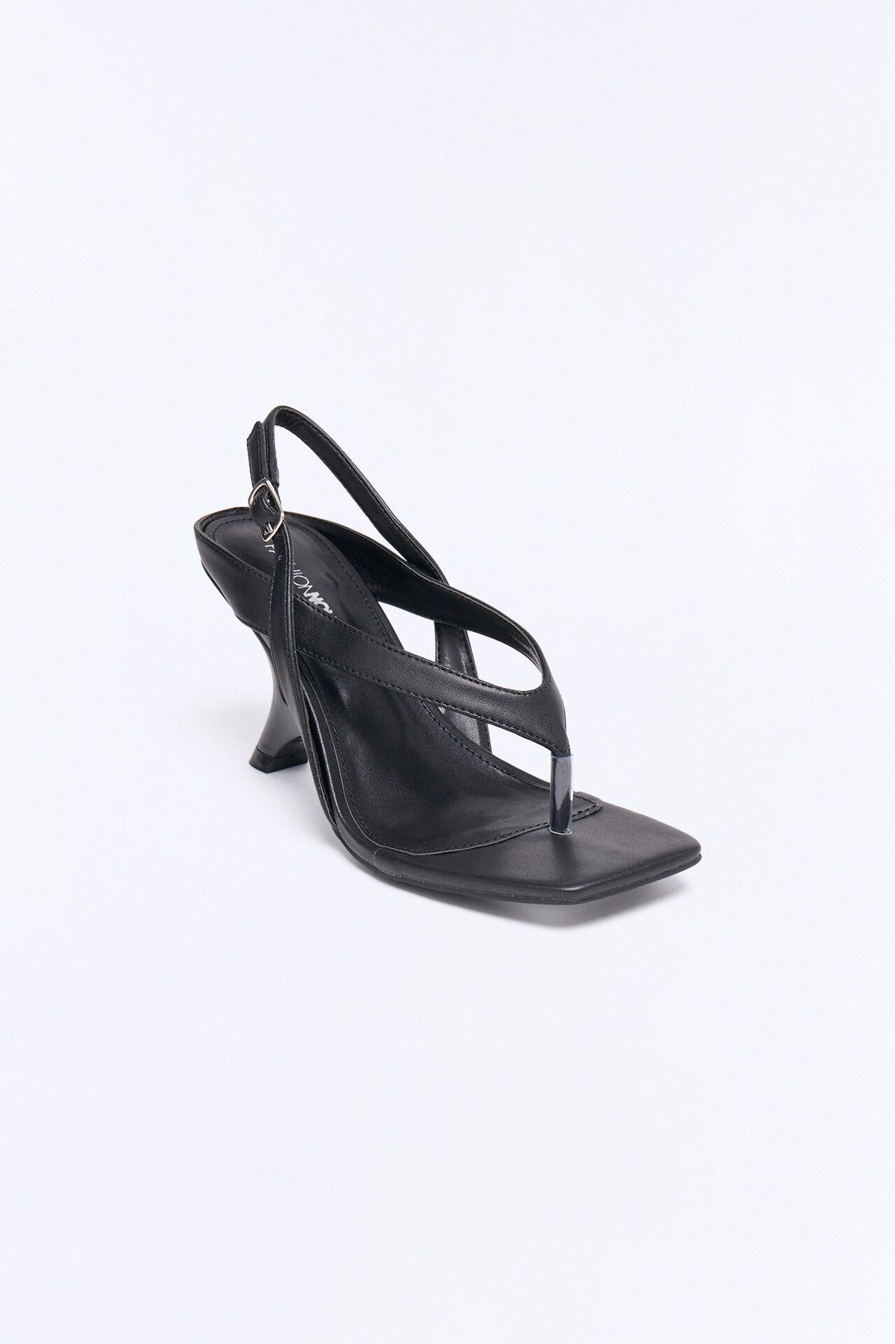 Zoya Thong Slingback Novelty Wedges - Black