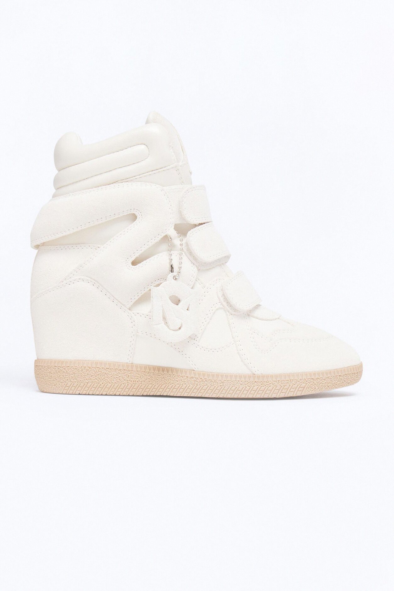 Steve Madden Mavis Suede Wedge Sneakers - White