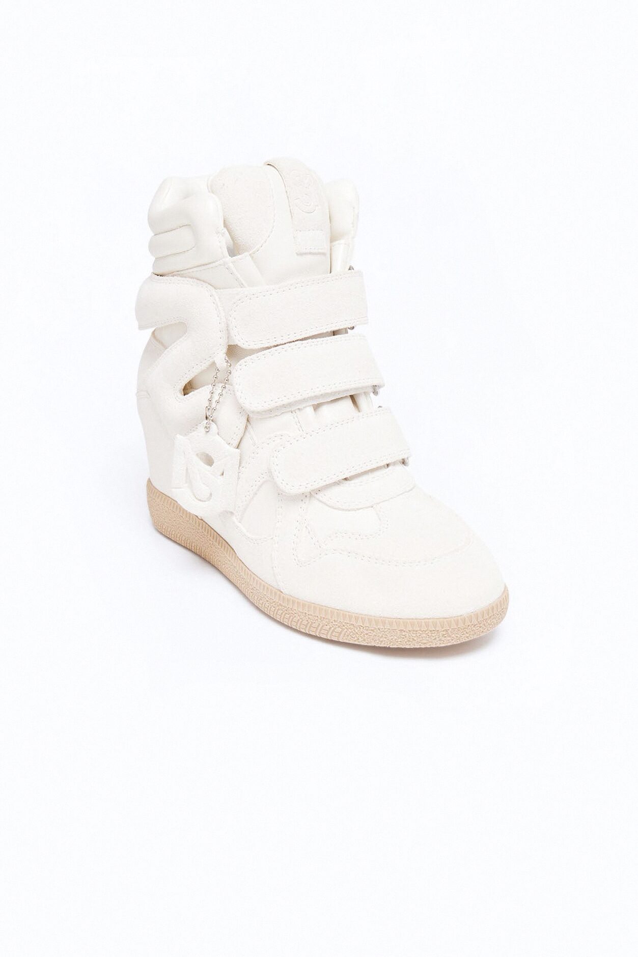 Steve Madden Mavis Suede Wedge Sneakers - White