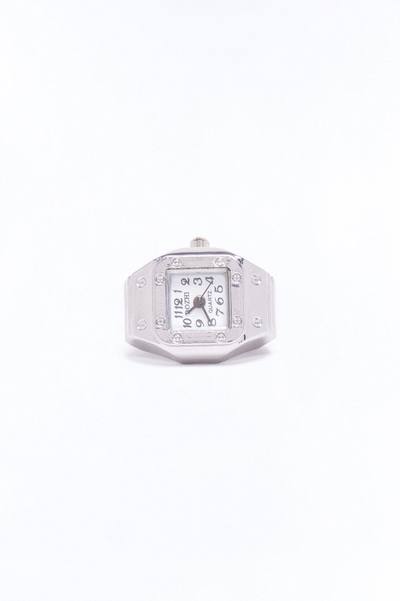 Hours Lost Functional Watch Dial Ring - White