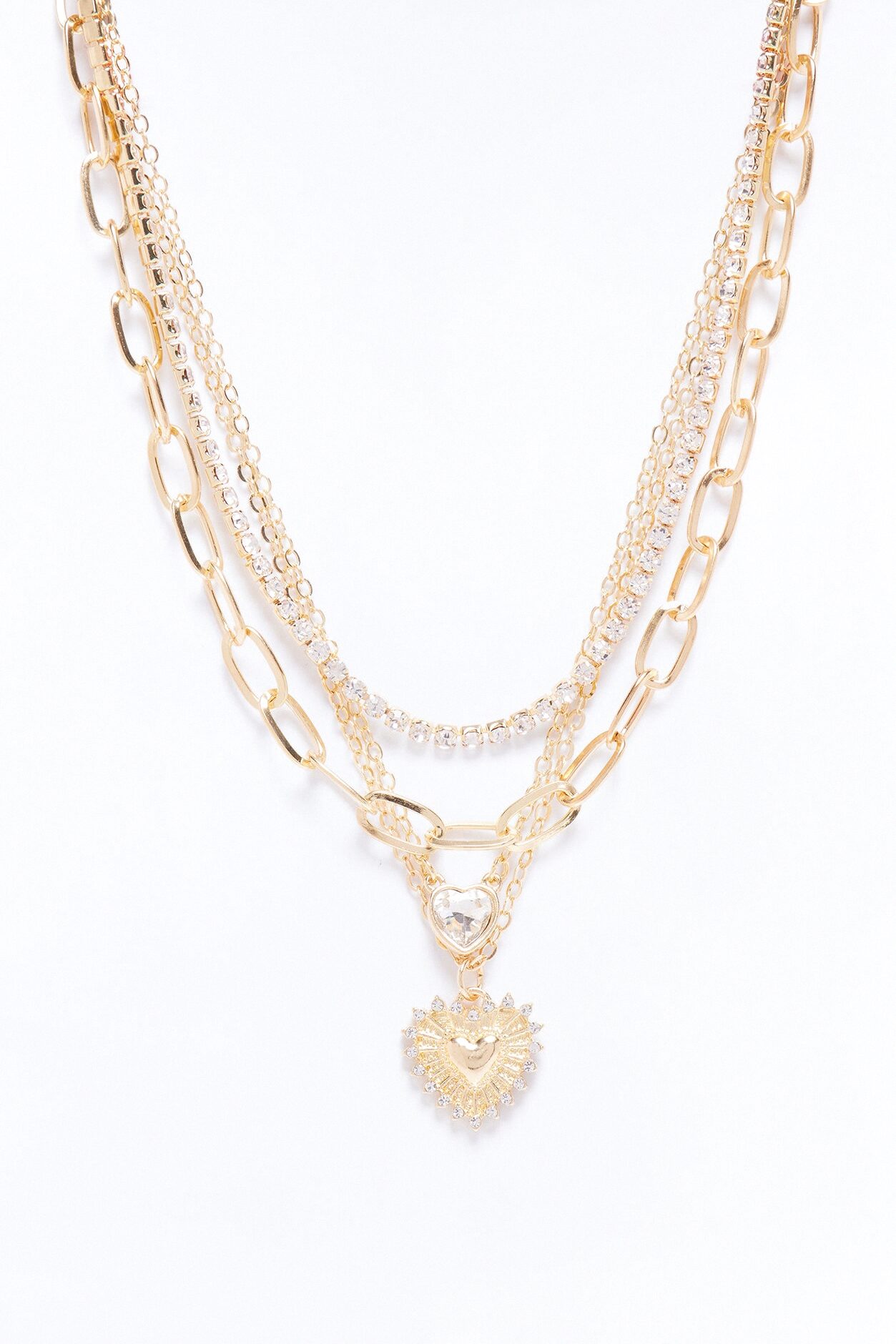 Belong Together Heart Layered Necklace - Gold
